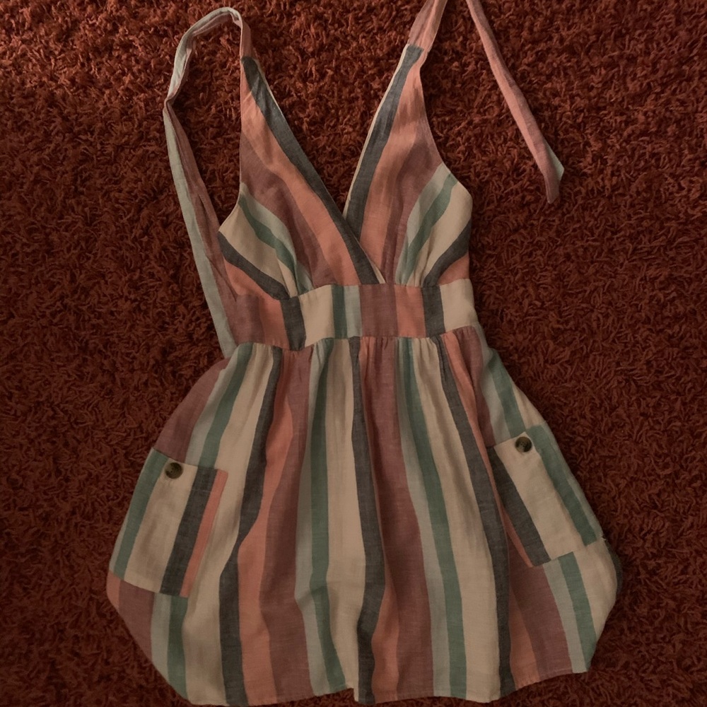 American Eagle, tie neck dress